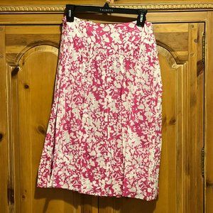 NWT Talbots Pink Floral Skirt size 12